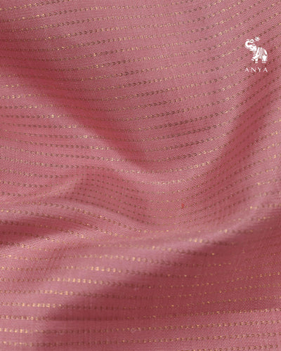 Onion Pink Kanchi Classic Saree with Vairaoosi Lines Design