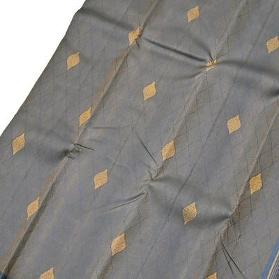 Grey Kanchipuram Silk Saree with Thread Butta Design