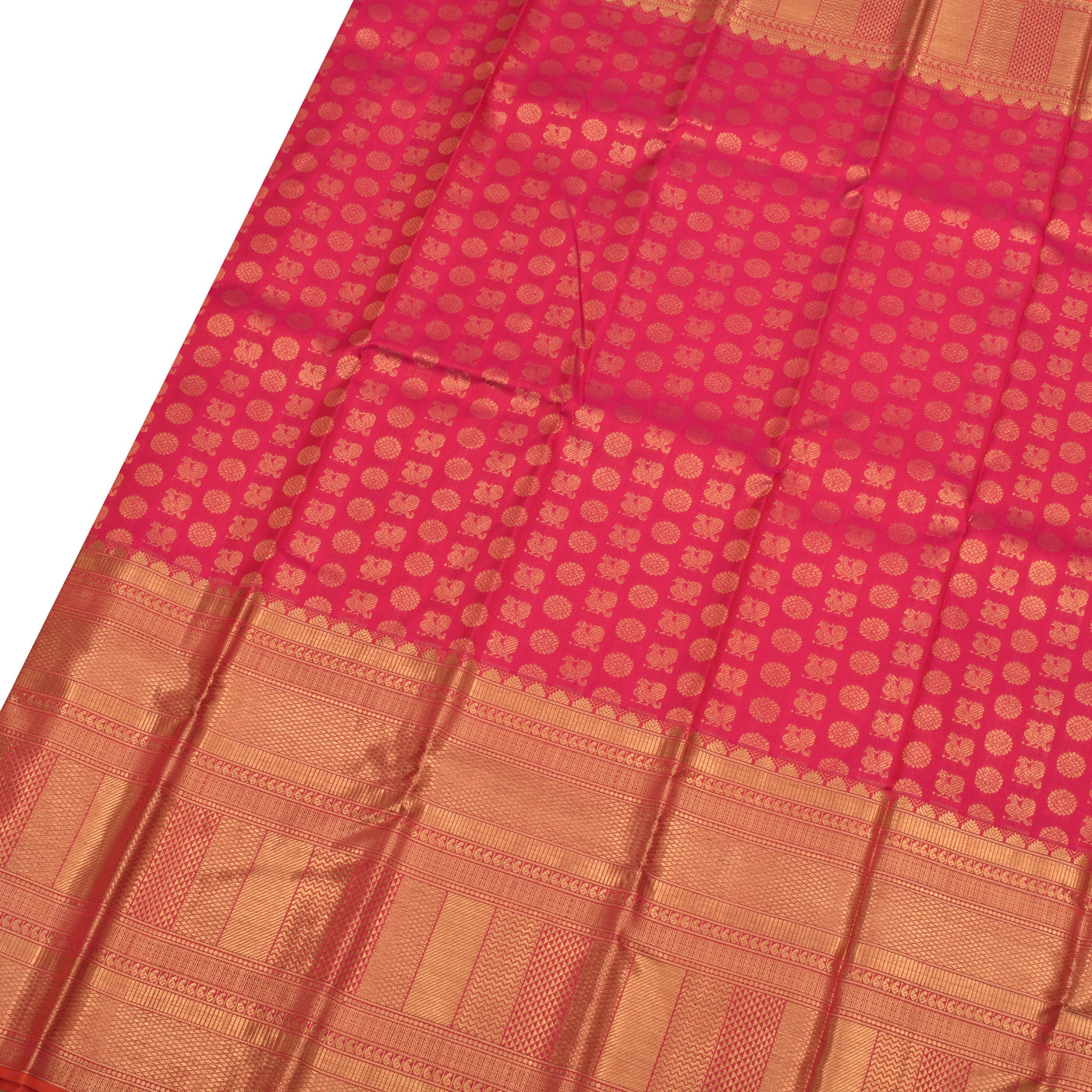 Rani Arakku Kanchipuram Silk Saree with Annam Rudhraksham Design