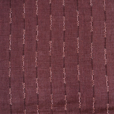 Maroon Tussar Silk Fabric with Thread Lines Design