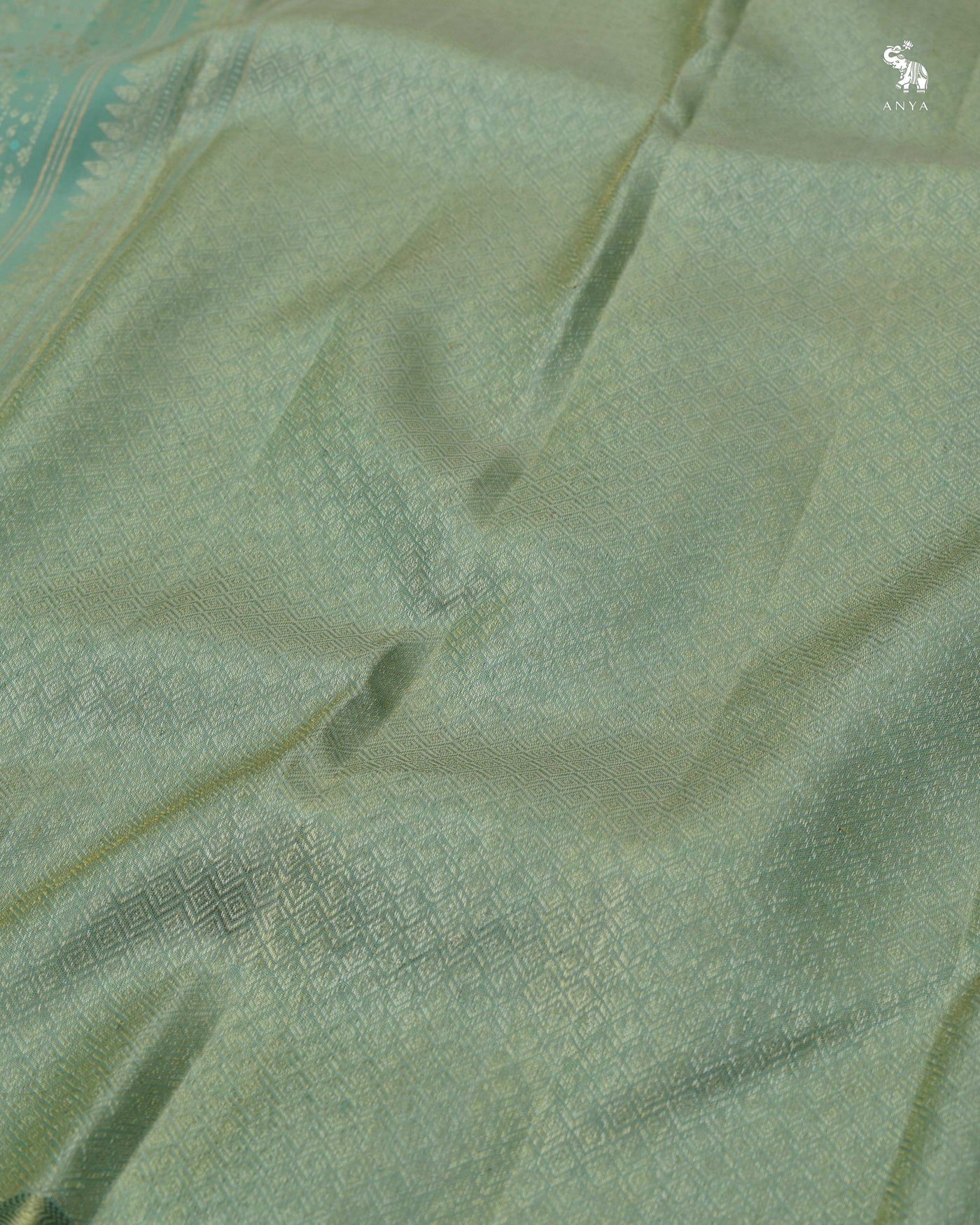 Light Blue Kanchi Classic Saree with Zari Brocade Design