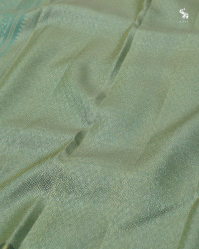 Light Blue Kanchi Classic Saree with Zari Brocade Design