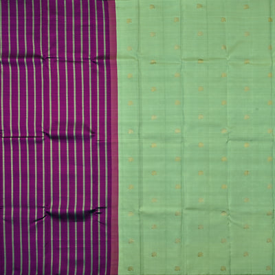 Purple Kanchipuram Silk Saree with Kathir Lines Design