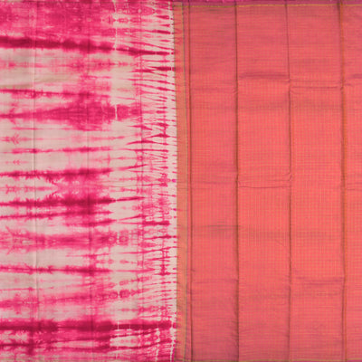 Off White Shibori Kanchi Silk Saree