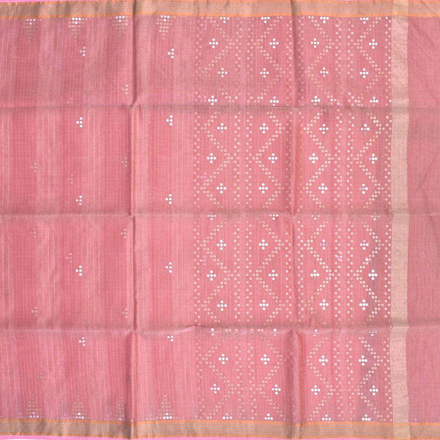 Lotus Pink Bailu Silk Saree with Sequins Design