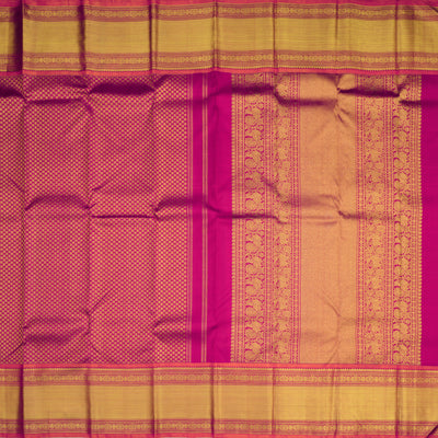 Rani Thakkali Kanchipuram Silk Saree with Kamalam Butta Design