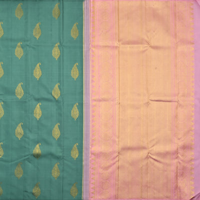 Rexona Green Kanchipuram Silk Saree with Mango Butta Design