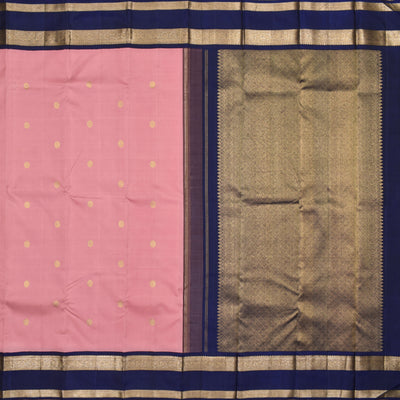 Pink Kanchipuram Silk Saree with Sakaram Butta Design