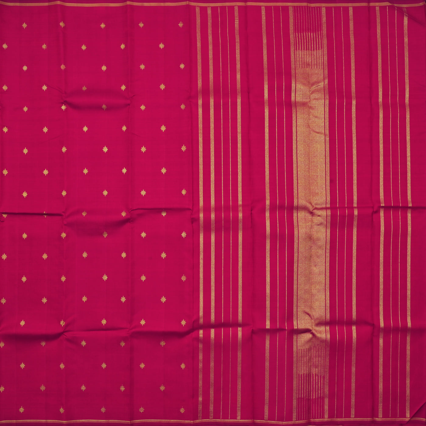 Arakku Thakkali Kanchipuram Silk Saree with Small Butta Design