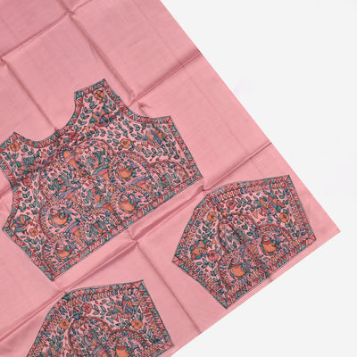 Rani Arakku Kanchi Silk Saree with Flower Embroidery Design