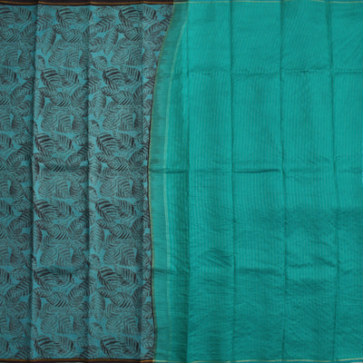 Rexona Printed Kanchi Silk Saree with Leaf Printed Design