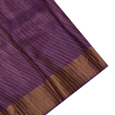 Lavender Tussar Silk Saree with Floral Print Design