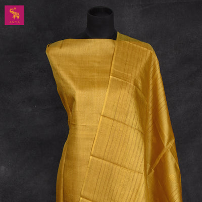 Yellow Tussar Silk Salwar with Jacquard Design