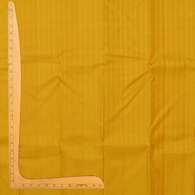 Mustard Kanchi Silk Fabric with Zig Zag Design