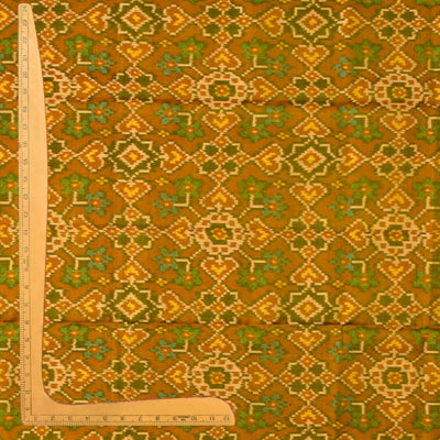 Mustard Patan Patola Silk Fabric