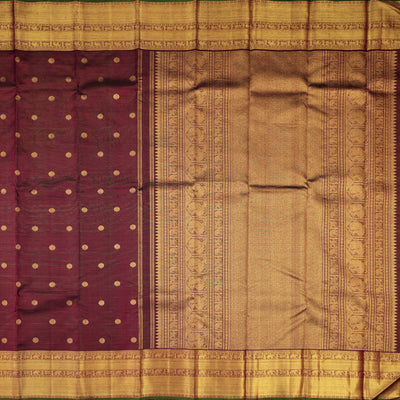 V Pakku Kanchipuram Silk Saree with Vairaoosi Design