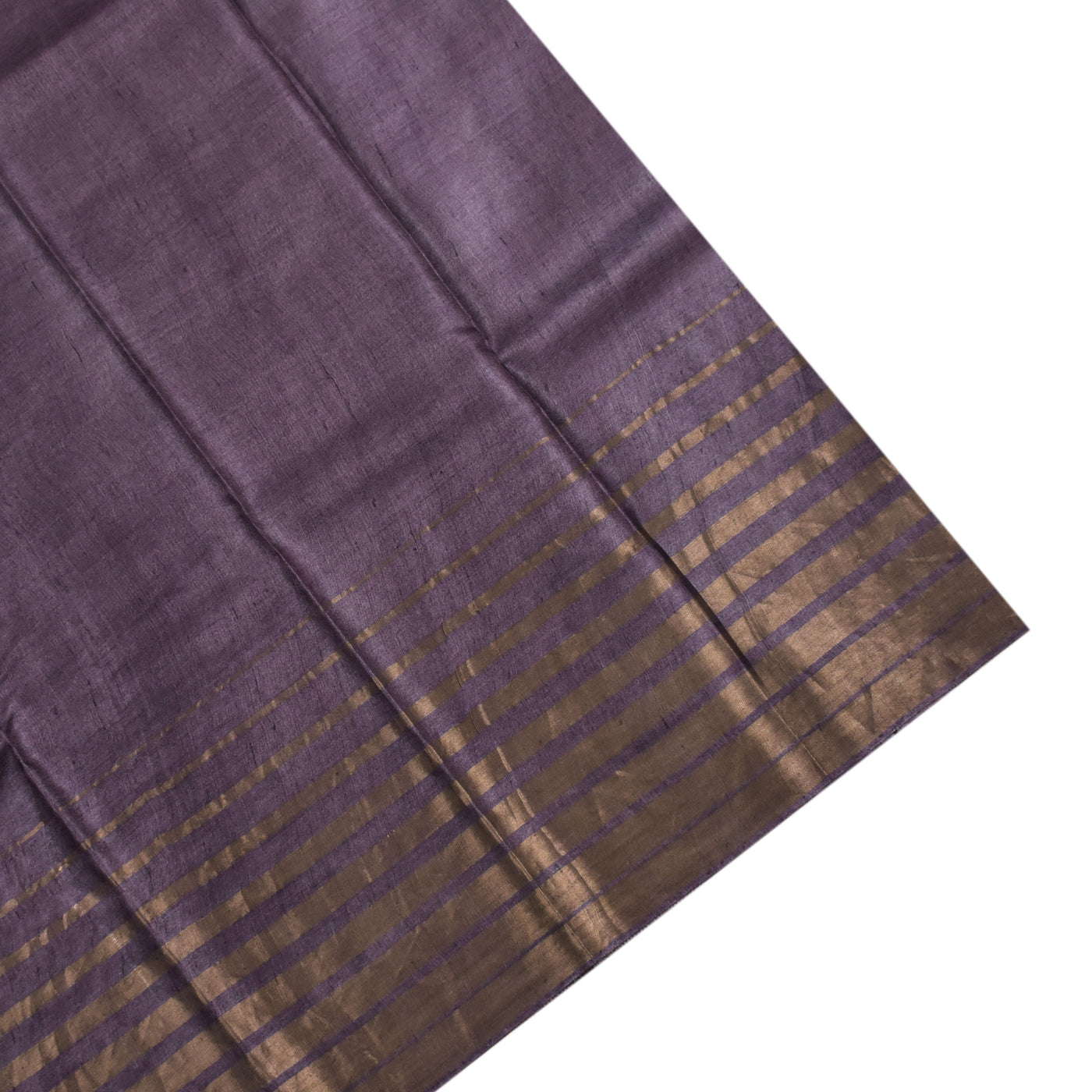 Lilac Tussar Silk Saree with Floral Printed Design