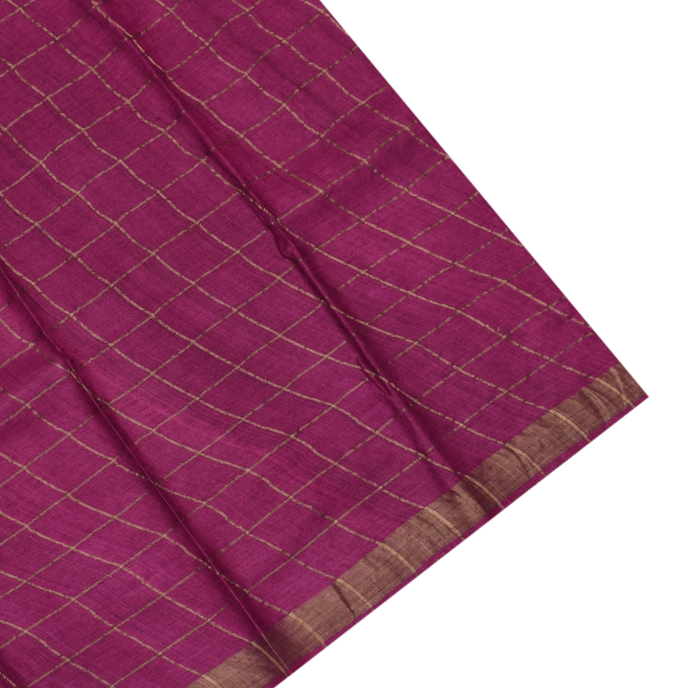 Rexona Tussar Silk Saree with Floral Print and Zari Kattam Design