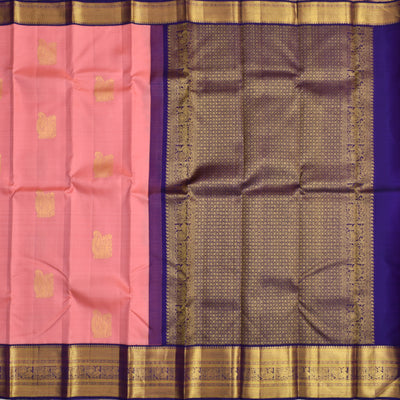 Pink Kanchipuram Silk Saree with Annam Butta Design
