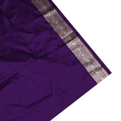 Meenakshi Blue Banarasi Silk Saree with Vanasingaram Design