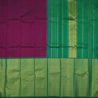 Kanchi Arakku Kanchipuram Silk Saree with Small Checks Design
