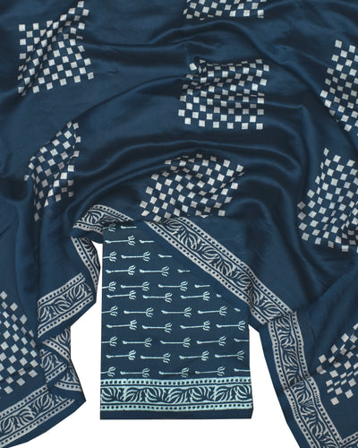 Navy Blue Chanderi Salwar