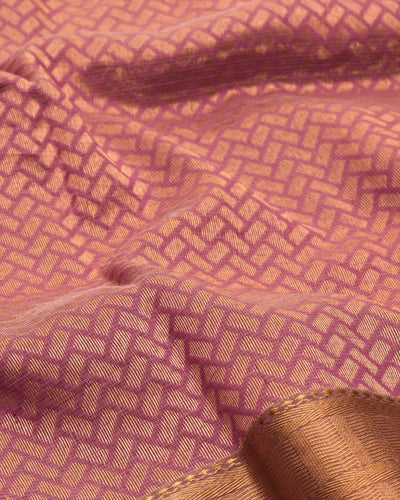 Onion Pink Sico Saree with Zari Butta Design
