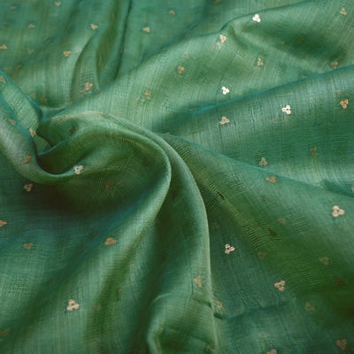 Chutney Green Bailu Fabric with Sequins Design
