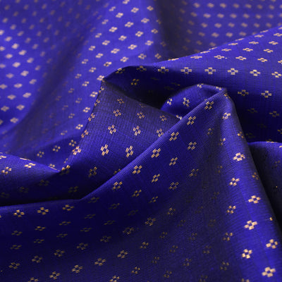 Ms Blue Kanchi Silk Fabric with Kuligai Butta Design