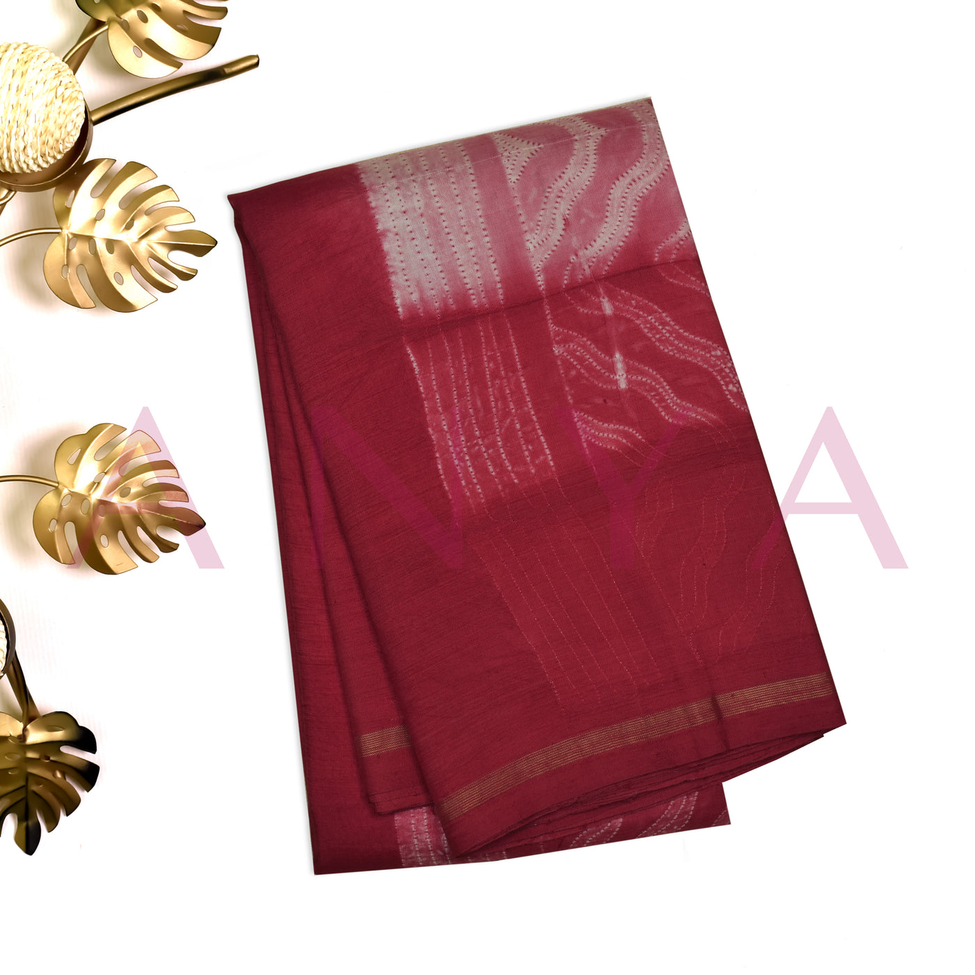 Red Batik Kanchi Silk Saree