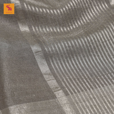 Grey Banarasi Tissue Saree