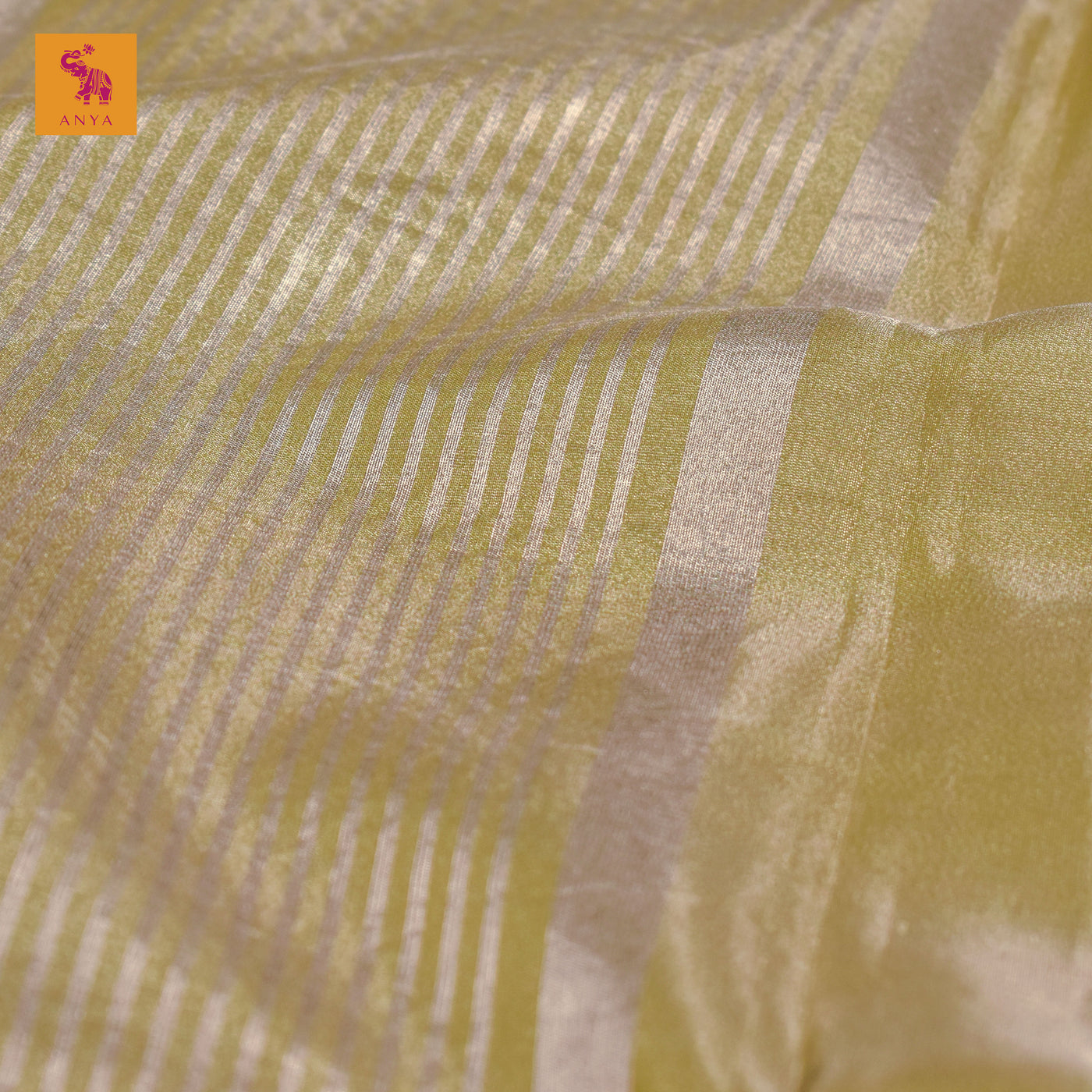 Yellow Banarasi Tissue Saree