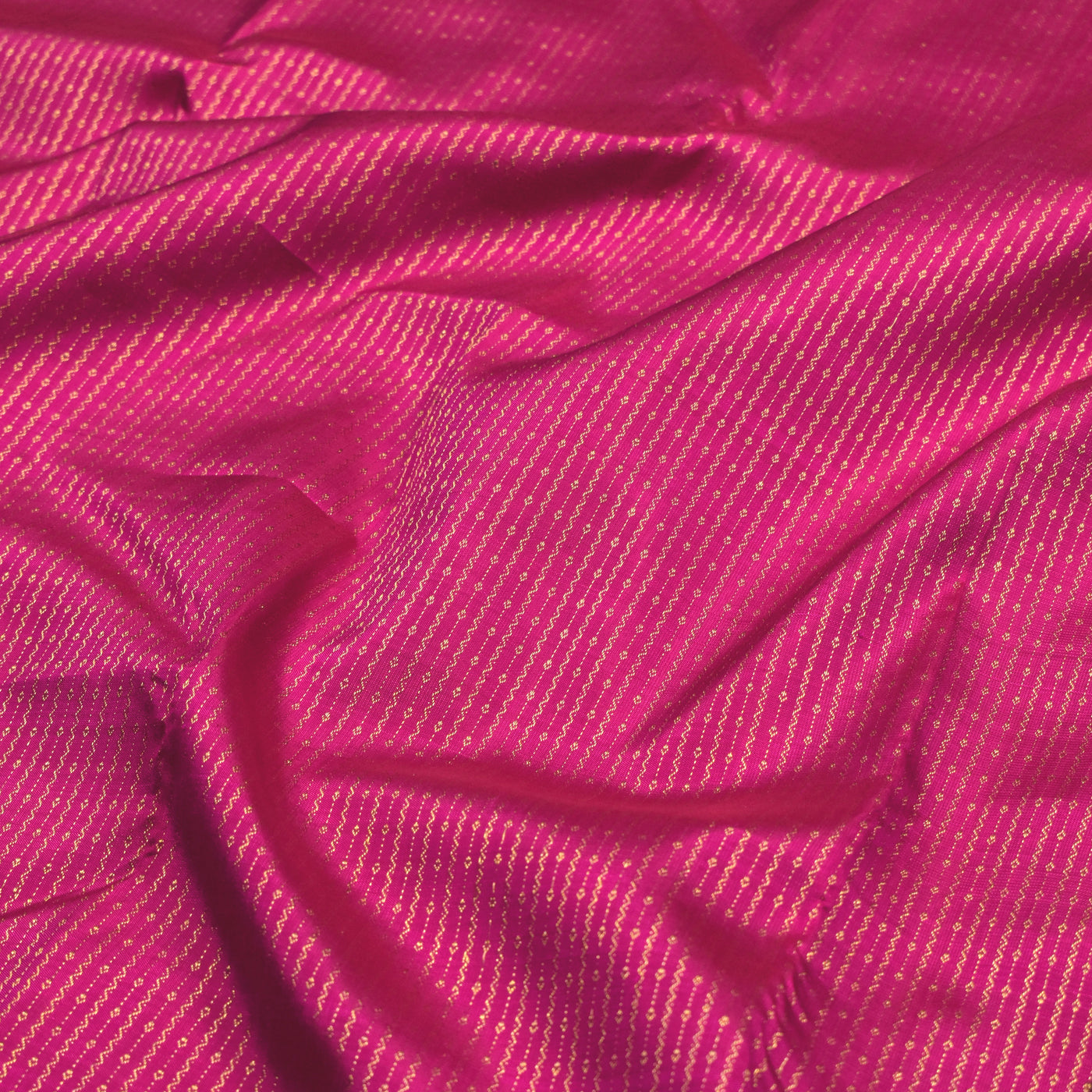 Rani Pink Kanchipuram Silk Saree with Vairaoosi Design