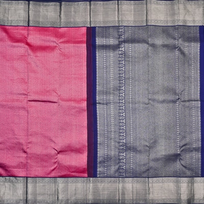 Pink Silver Tissue Kanchipuram Silk Saree