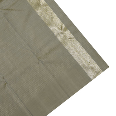 Grey Kanchi Silk Saree with Small Zari Kattam Design