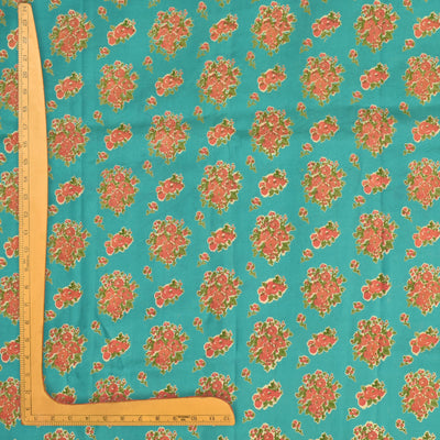 Rexona Kanchi Discharge Printed Silk Fabric with Floral Design