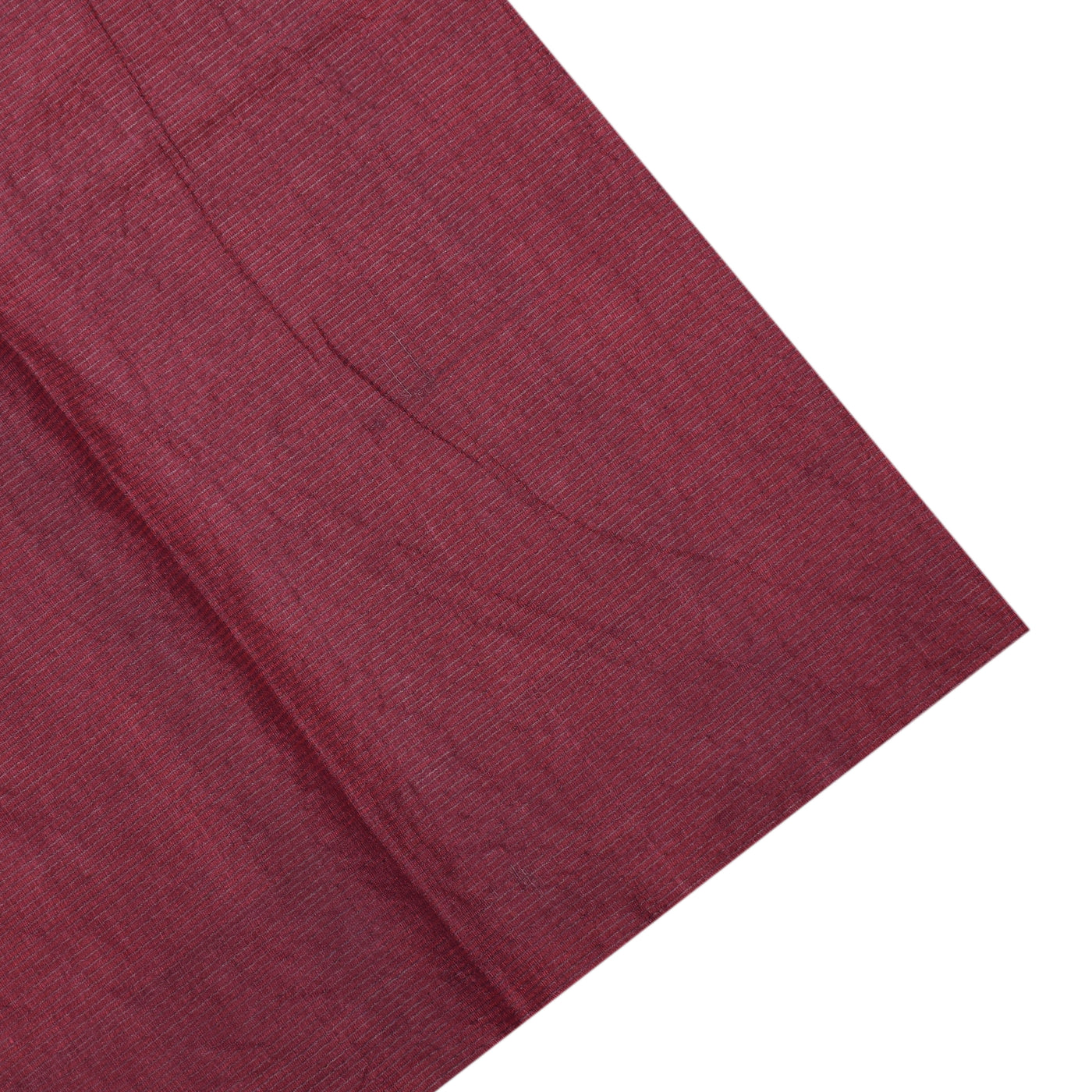 Rust Tussar Silk Saree with Checks and Floral Print Design