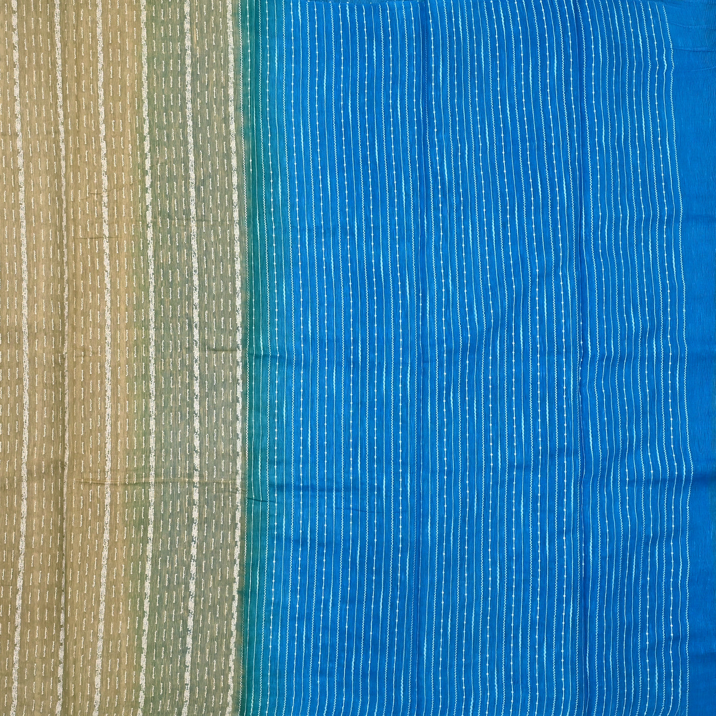 Off White Tussar Silk Saree with Thread Stripes Design