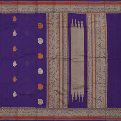 Purple Kanchi Cotton Saree with Thread Butta Design