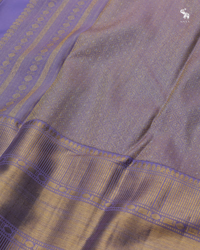 Lavender Kanchi Silk Saree with Kodi Creeper Design