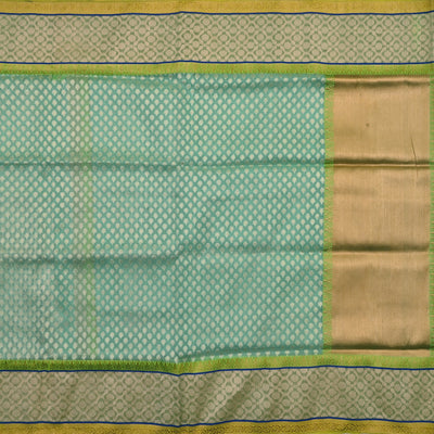 Sea Green Banarasi Silk Saree with Small Zari Butta Design