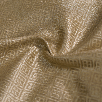 Off White Banarasi Silk Fabric