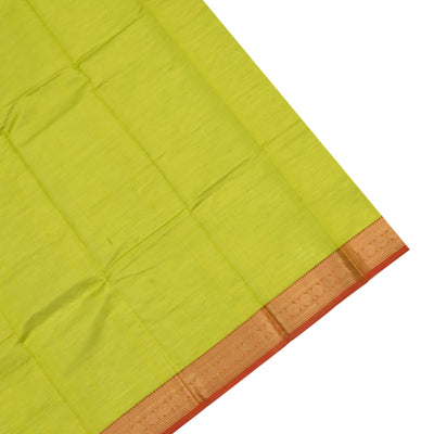 Samangha Green Kanchi Cotton Saree with Kattam Butta Design