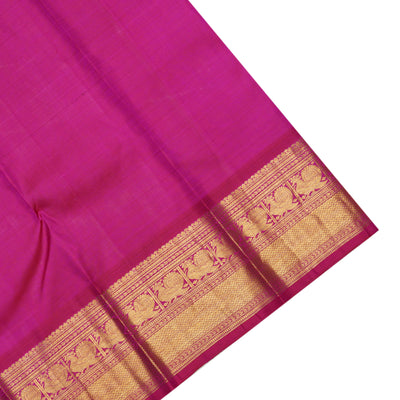 Bottle Green Kanchi Silk Saree with Zari Butta Design