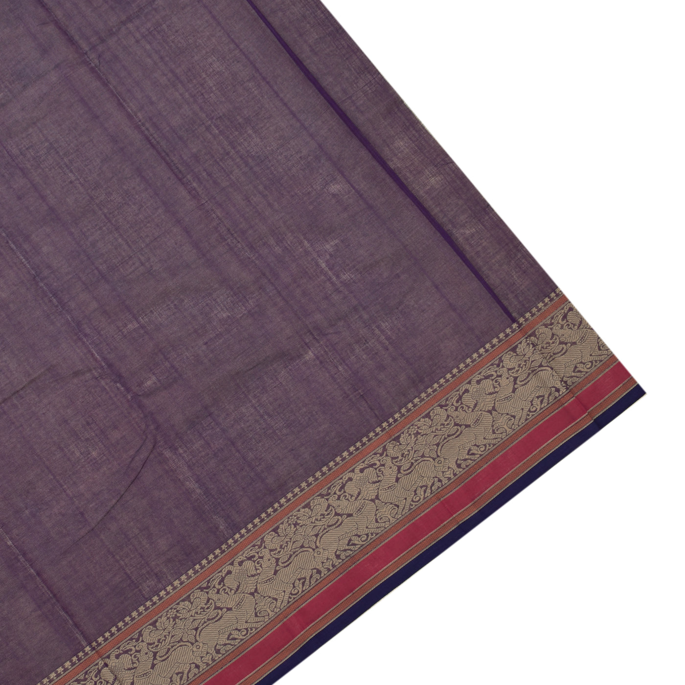 Purple Kanchi Cotton Saree with Thread Butta Design