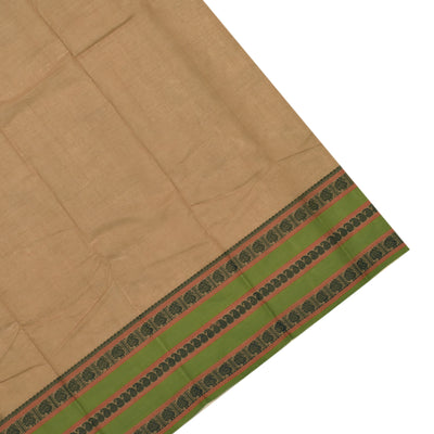 Chickoo Kanchi Cotton Saree with Thread Kattam Design