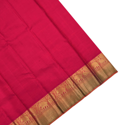 Off White Kanchipuram Silk Saree with Round Butta Design
