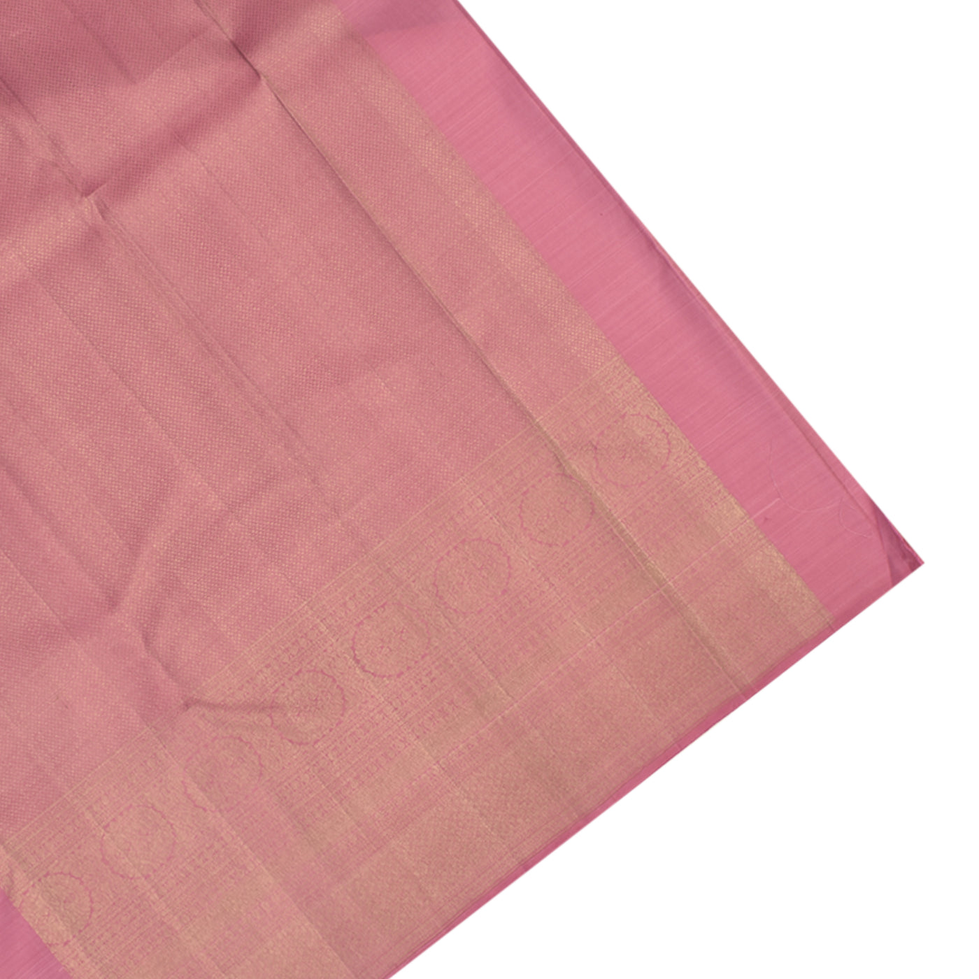 Baby Pink Kanchipuram Silk Saree with Zari Kattam Design