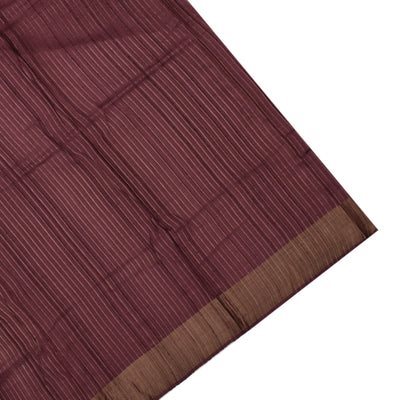 Off White Tussar Silk Saree with Kalamkari Print Design