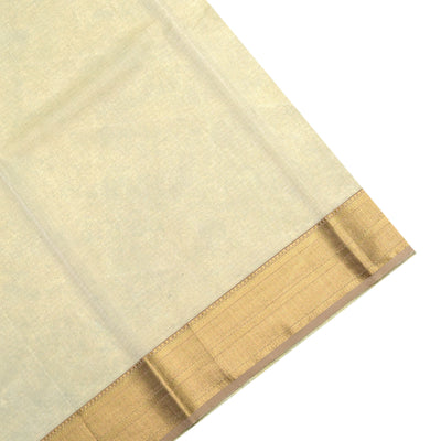 Off White Sico Saree with Zari Butta Design